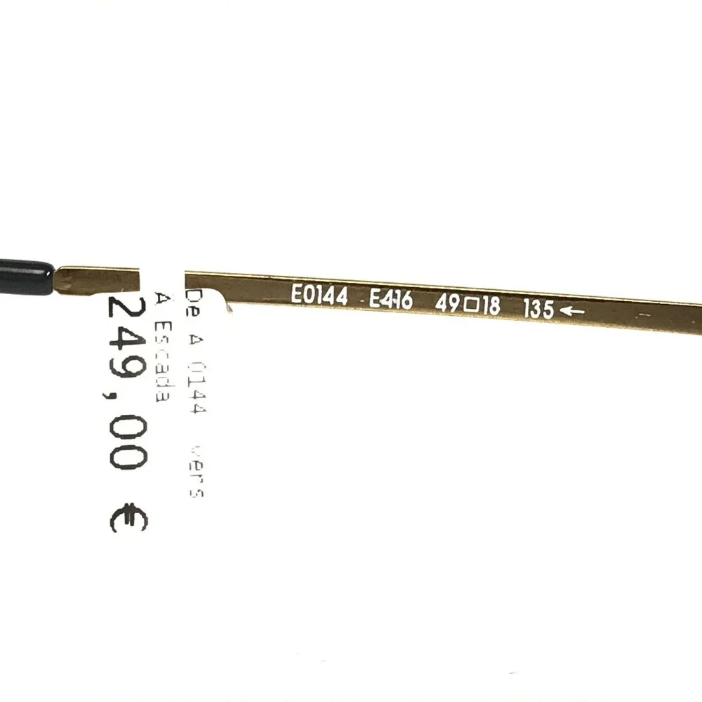 Escada Eyeglasses Frames E0144 E416 Gold Round Oval Textured Full Rim 49-18-135